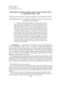 Branching random tessellations with interaction: A thermodynamic
