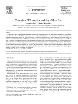 Three-phase CFD analytical modeling of blood flow
