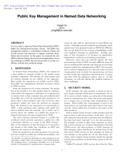 Public Key Management in Named Data Networking