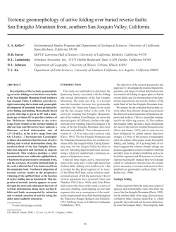 Tectonic geomorphology of active folding over buried reverse faults