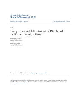 Design Time Reliability Analysis of Distributed Fault Tolerance