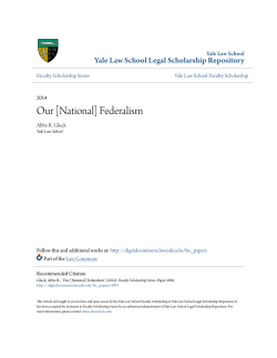 Our [National] Federalism - Yale Law School Legal Scholarship
