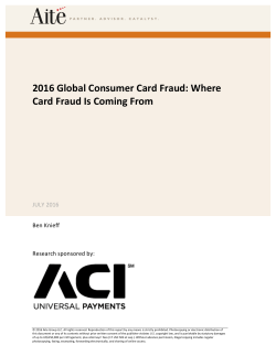 2016 Global Consumer Card Fraud