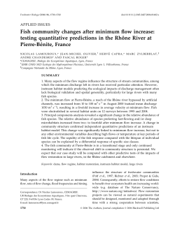 Fish community changes after minimum flow increase