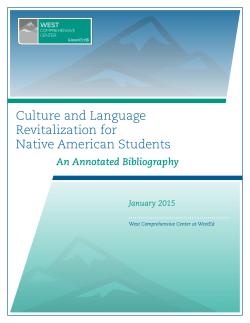 Culture and Language Revitalization for Native American Students