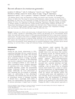 Recent advances in crustacean genomics
