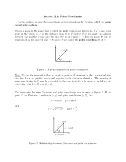Section 13.4: Polar Coordinates