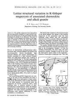 Lattice structural variation in K-feldspar megacrysts of associated