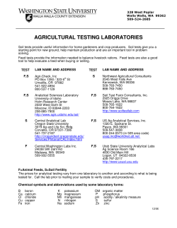 agricultural testing laboratories