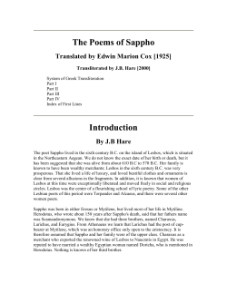 The Poems of Sappho -- Index - 24grammata.com Culture e