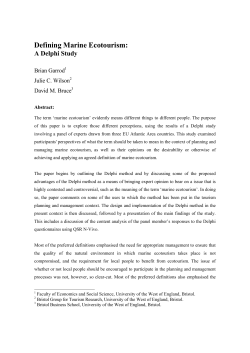Defining Marine Ecotourism: