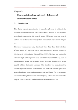 Chapter 3: Characteristics of sea and swell