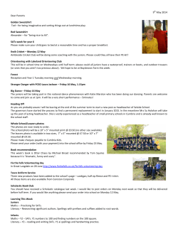 9th May 2014 Dear Parents Golden Sweatshirt Ted &ndash; for being