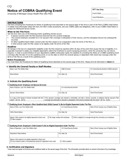 Notice of COBRA Qualifying Event