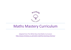 Maths Mastery Curriculum