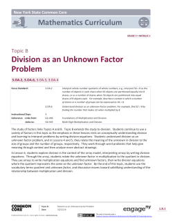 Division as an Unknown Factor Problem