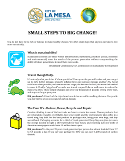 SMALL STEPS TO BIG CHANGE