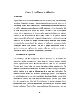 Chapter 3: Legal System in Afghanistan