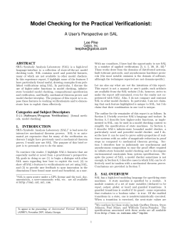 Model Checking for the Practical Verificationist