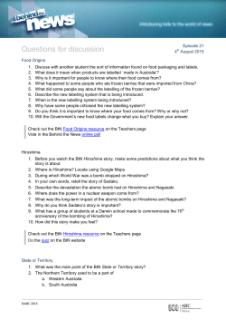 Questions for discussion