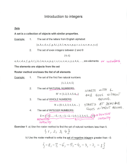 Introduction to integers