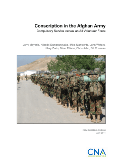 Conscription in the Afghan Army