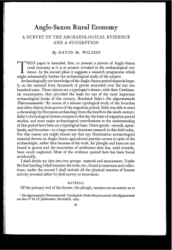 Anglo,Saxon Rural Economy - British Agricultural History Society