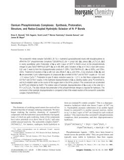 Osmium Phosphiniminato Complexes: Synthesis, Protonation