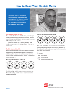 How to Read Your Meter