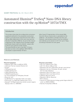 Automated Illumina&reg; TruSeq&reg; Nano DNA library