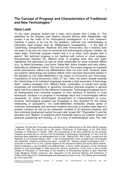 The Concept of Progress and Characteristics of Traditional and New