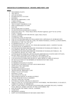 anecdotes of scarborough - Scarborough Archaeological and