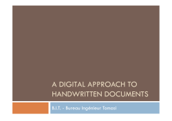 A digital approach to handwritten documents
