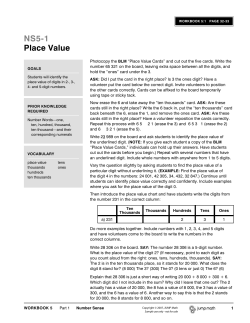 NS5-1 Place Value