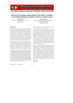 Beethoven`s last piano sonata and those who follow crocodiles