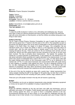 Physics Olympics Competition Topics: Various