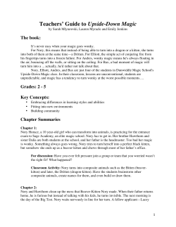 Teachers` Guide to Upside-Down Magic