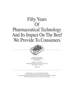 Fifty Years Of Pharmaceutical Technology And Its Impact On The