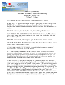 Minutes - Town of Fremont, Waupaca County, Wisconsin