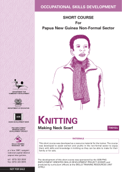 knitting making neck scarf