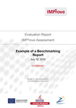 Example of a Benchmarking Report - Hagmann