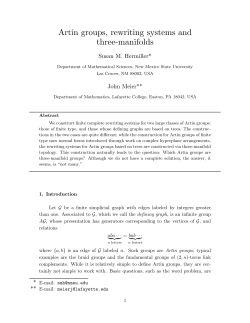 Artin groups, rewriting systems and three-manifolds