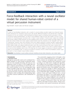 Force-feedback interaction with a neural oscillator model: for shared