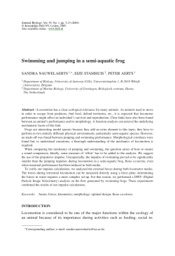 Swimming and jumping in a semi-aquatic frog