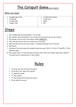 The Catapult Gameby K.C. and H.T. Steps Rules