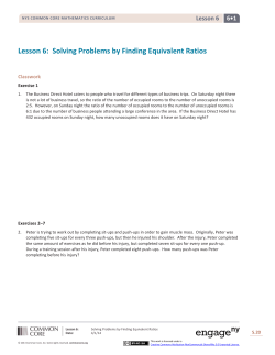 Lesson 6: Solving Problems by Finding Equivalent Ratios