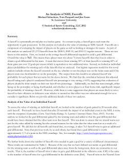 An Analysis of NHL Faceoffs - Statistical Sports Consulting