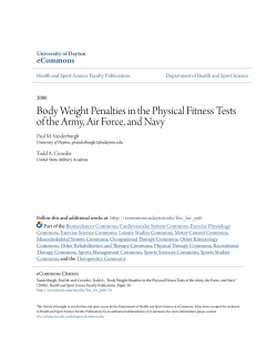 Body Weight Penalties in the Physical Fitness Tests of