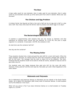 The Bacteriologist The Missing Dollar