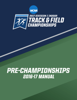 2016-17 Pre-Championships Manual